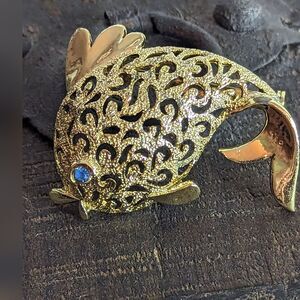 Judith Jack Filigree Fish Brooch